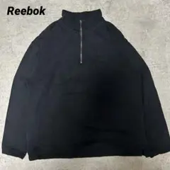 90s〜00s Reebok リーボック ハーフジップ　スウェット　ブラック