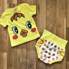 グラグラ ヒヨコ ひよこセットアップ 半袖Tシャツ パンツ 男の子 女の子のサムネイル