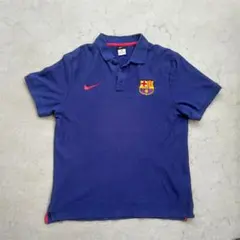 【美品】NIKE × FCバルセロナ ポロシャツ 刺繍ロゴ メンズ XLサイズのサムネイル