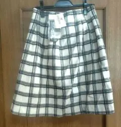 最終！【新品タグ】ビスコンティ リボン 毛 ウール チェック スカート