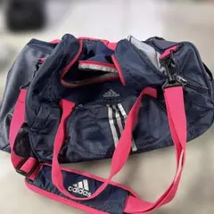 adidas ボストンバッグ ネイビー/ピンク 旅行用 小物 格安