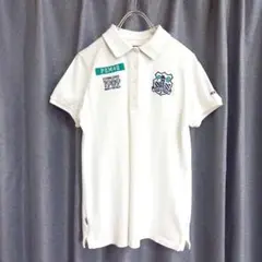 パーリーゲイツ PEARLY GATES 夏ゴルフ ワッペン 白ポロシャツ L