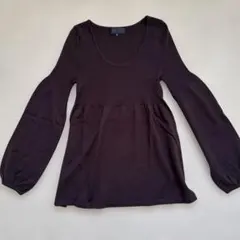 UNTITLED ダークブラウン リブ編み トップス サイズ4