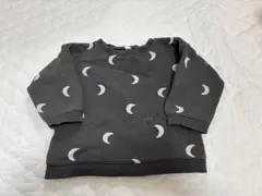 オーガニックズー　ムーン柄　月　ブラック　1〜2y