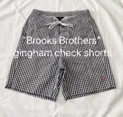 【美品】Brooks Brothers ギンガムチェック　ショーツ　M ネイビーのサムネイル