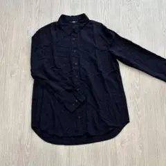 UNIQLO レーヨンブラウス　長袖　ネイビー