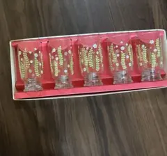 昭和レトロ花柄デザイン ガラスコップ ５個