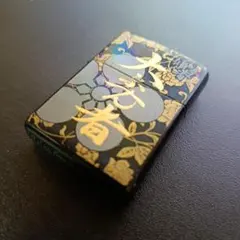 前田慶次 Zippo 大ふへん者 傾奇者 本金蒔絵 黒 ブラック 花の慶次 