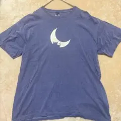 フルーツオブザルーム 半袖Ｔシャツ クルーネック 半袖 三日月柄 XL 紫 綿