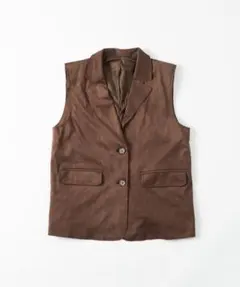 WHO'S WHO gallery フェイクスウェードテーラードジレ