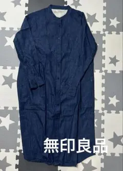 美品　デニム 長袖 シャツワンピース M~L