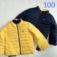 ラルフローレン ユニセックス リバーシブルジャケット 100 イエロー×ネイビー