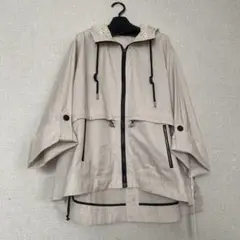 新品　デザインアエラ　ベージュ フード付き オーバーサイズジャケット