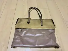 【美品】Gabs 3wayショルダーハンドバッグ　グレーレザー　牛革のサムネイル