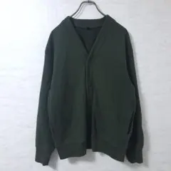 ユニクロ Vネック スウェット カーディガン トップス グリーン