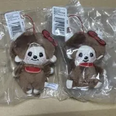 モンチッチ×ハローキティ おそろいアクリルチャーム付きマスコット 2体セット