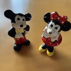 ミッキー ミニー 陶器フィギュアセット