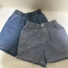 2点セット　デニム風ハーフパンツ 130サイズ