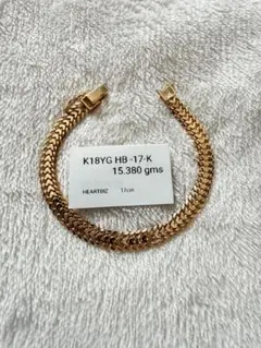K18/18金喜平ハートビスブレスレット Heartbiz Gold 18cm - メルカリ
