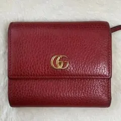 GUCCI グッチ GGマーモント キーケース レザー 赤 ゴールド 金具 6連