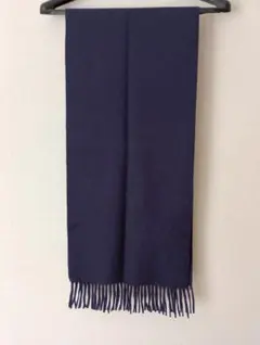 【カシミヤ100％】男女兼用フリンジ付きマフラー／明るいパープル色・定番サイズ