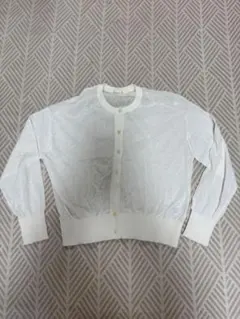 GUホワイトニットカーディガン 長袖