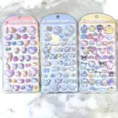 正規品　コットンパフィーシール　サンリオ　シナモンロール　3種セット