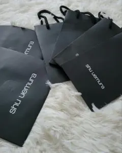 shu uemura ブラックショップ袋 6枚セット ショッパーまとめ売り