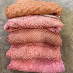 絞り 中抜き 帯揚げ 5枚セット オレンジ グラデーションやピンク系など 24