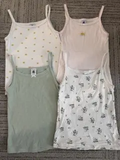 プチバトー 肌着 キャミソール 4枚セット 5ans 110cm