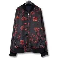H&M リバーシブル MA-1 ブルゾン 薔薇 総柄 Mサイズのサムネイル
