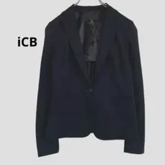 iCB オンワード樫山 テーラードジャケット 黒 11号 L 美品 フォーマルのサムネイル