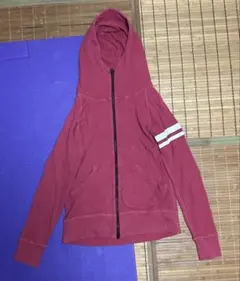 桃太郎ジーンズ 出陣 ジップアップ サーマル パーカー M ダブルジップ