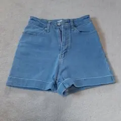 WEGO STANDARD ハイウエストショートパンツ XS デニムブルー