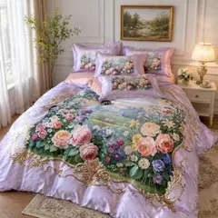 テンセル100％ 花柄寝具4点セット セミダブル対応 180×200cm テンセル100％ 花柄寝具4点セット セミダブル対応 180×200cm - メルカリ