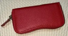 キーケース　レッド　合皮