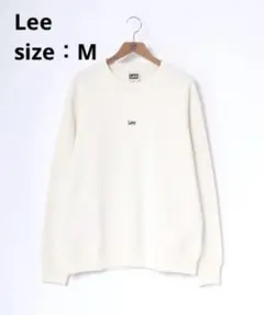 Lee リー スウェットトレーナー ミニロゴ刺繍 ユニセックス オフホワイト M