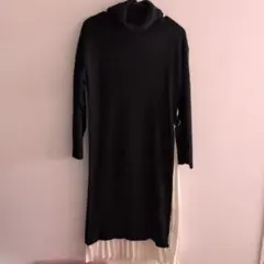 タートルネック ニットワンピース M