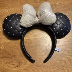 ミミニー型カチューシャ 黒キルティング