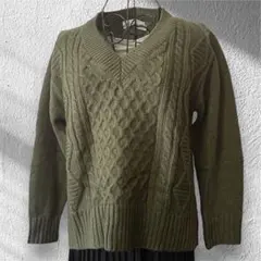 ROPÉ PICNIC ケーブル編み Vネック ニット セーター レトロガーリー