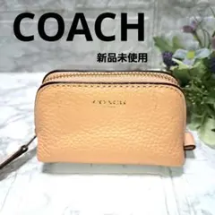 ✨️新品未使用✨️COACH ミニ ボクシー コスメポーチ ピンク ペブルレザーのサムネイル
