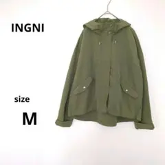 美品／INGNIオリーブグリーン カーキ　マウンテンパーカー Mサイズ