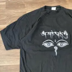 Titex インパクトのあるＴシャツ 刺繍 ネパール ユーモア 個性的 アジアン