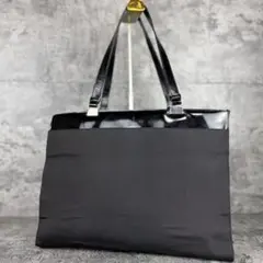 GUCCI グッチ トートバッグ ブラック ナイロン エナメル A4収納可のサムネイル