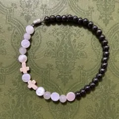 最安値磁気アンクレットホワイトターコイズ十字架パワーストーンも使われてます⭐︎