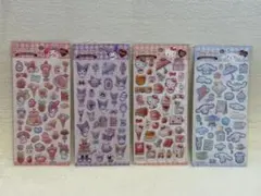 新品★キャンディステッカー★キティ×クロミ×マイメロ×シナモン★可愛い4枚セット