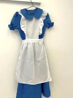アリス風　青いフリル付きコスプレ衣装