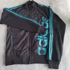 アディダス　紺地にスカイブルー