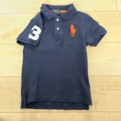 Polo Ralph Lauren ネイビー ✖️オレンジ　ポロシャツ　4Ｔ　美品