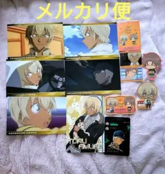 名探偵コナン　安室透降矢零バーボン　ポストカード　ステッカー　カードステッカー